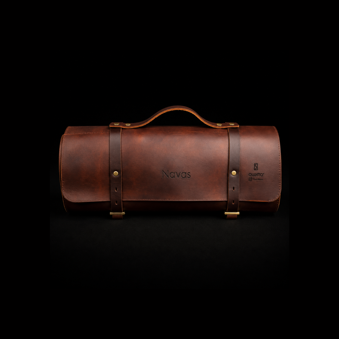 Kit Maestro Parrillero Personalizado – Estuche de Cuero Premium y Herramientas para Asado