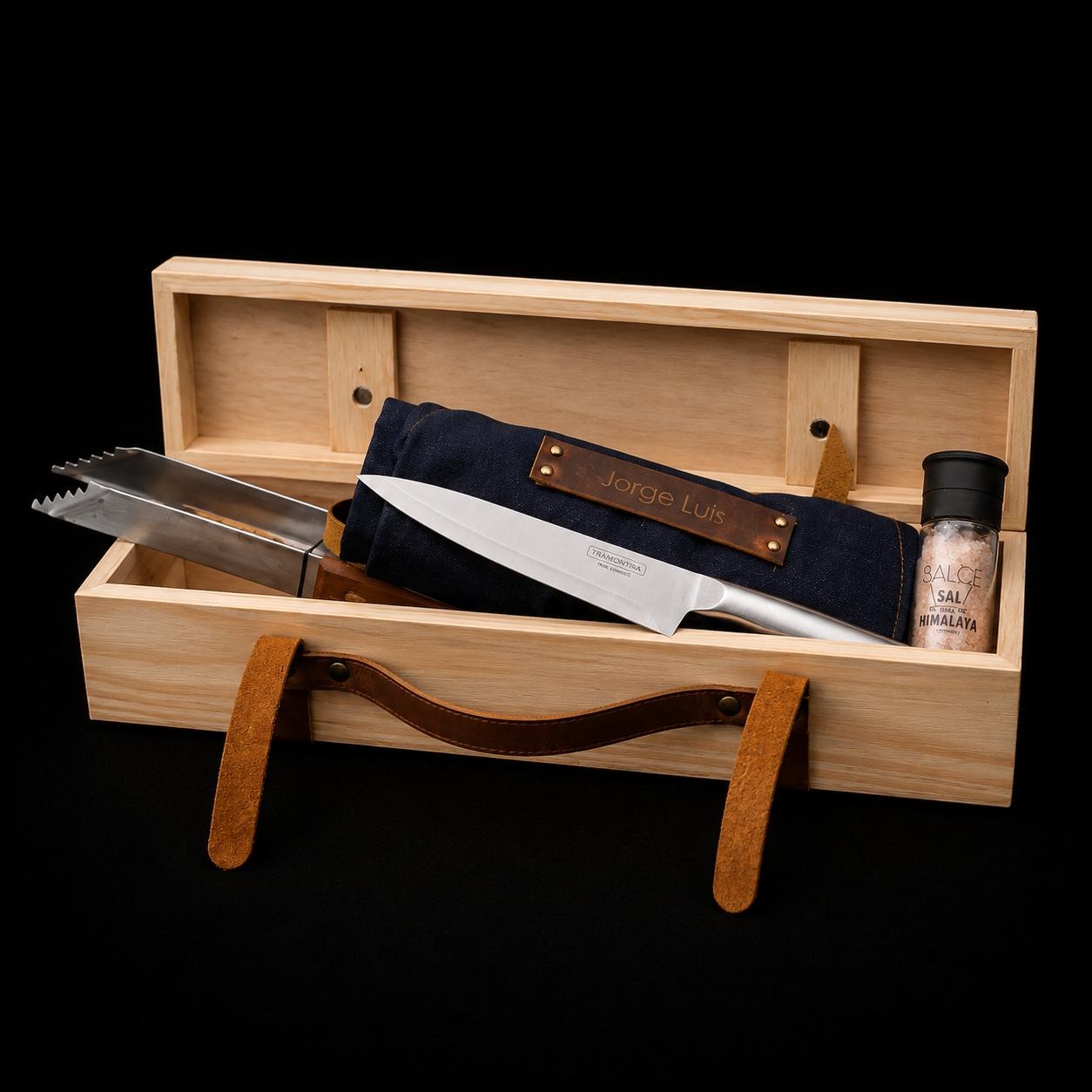 Kit de Iniciación Parrillero Personalizado – Caja Premium con Delantal y Accesorios para Asado