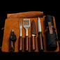 Kit Maestro Parrillero Personalizado – Estuche de Cuero Premium y Herramientas para Asado
