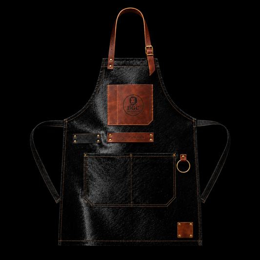 Delantal Edición Especial 100% Cuero Negro